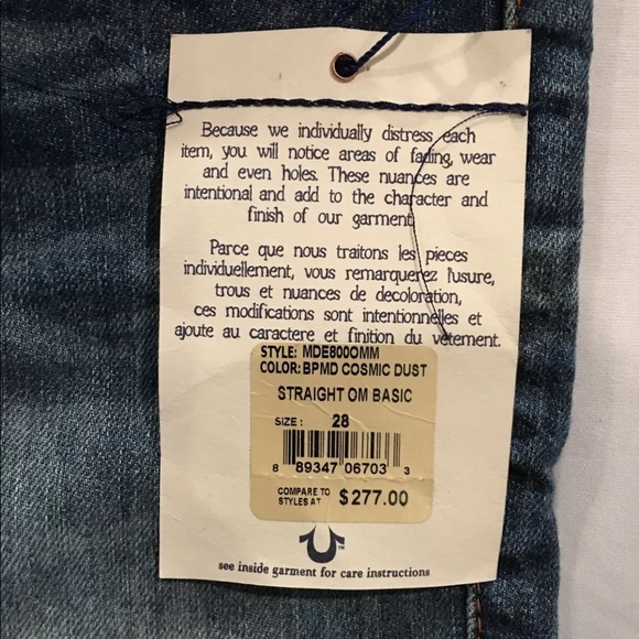 TRUE RELIGION STRAIGHT OM BASIC BPMD COSMIC DUST - Picture 8 of 8